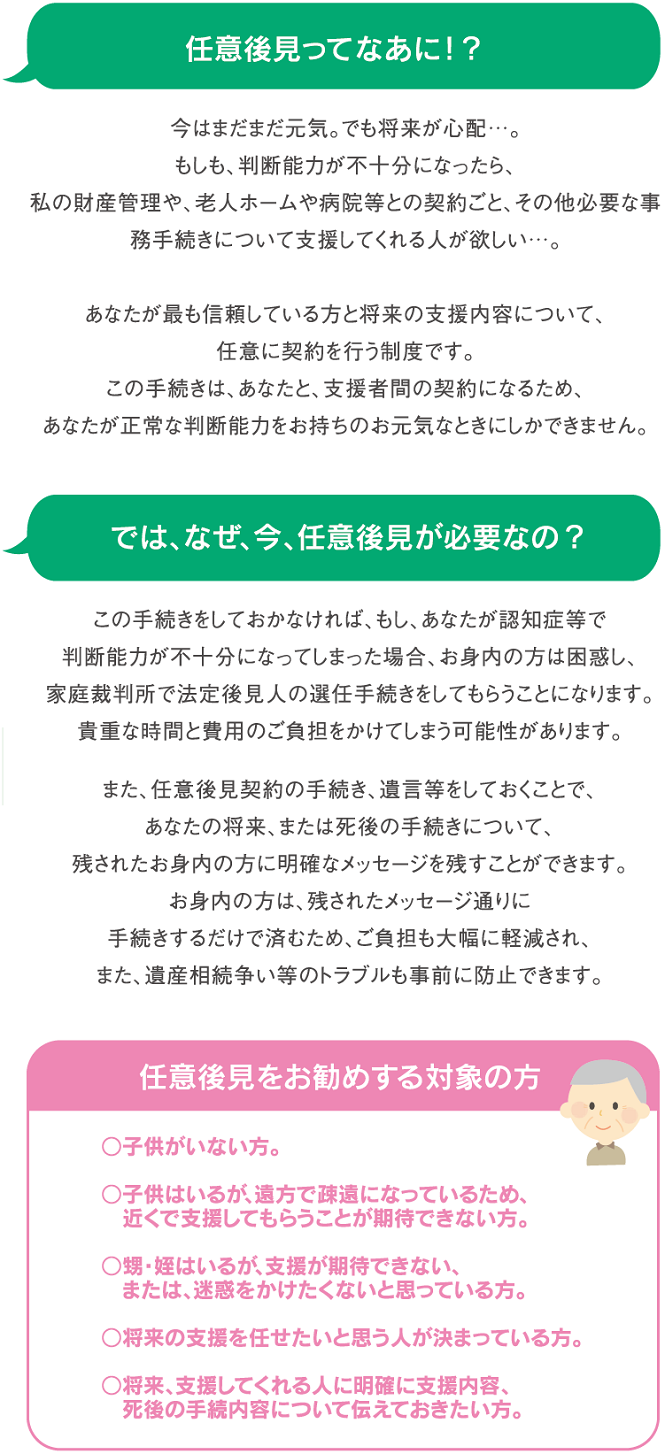 任意後見ってなあに？